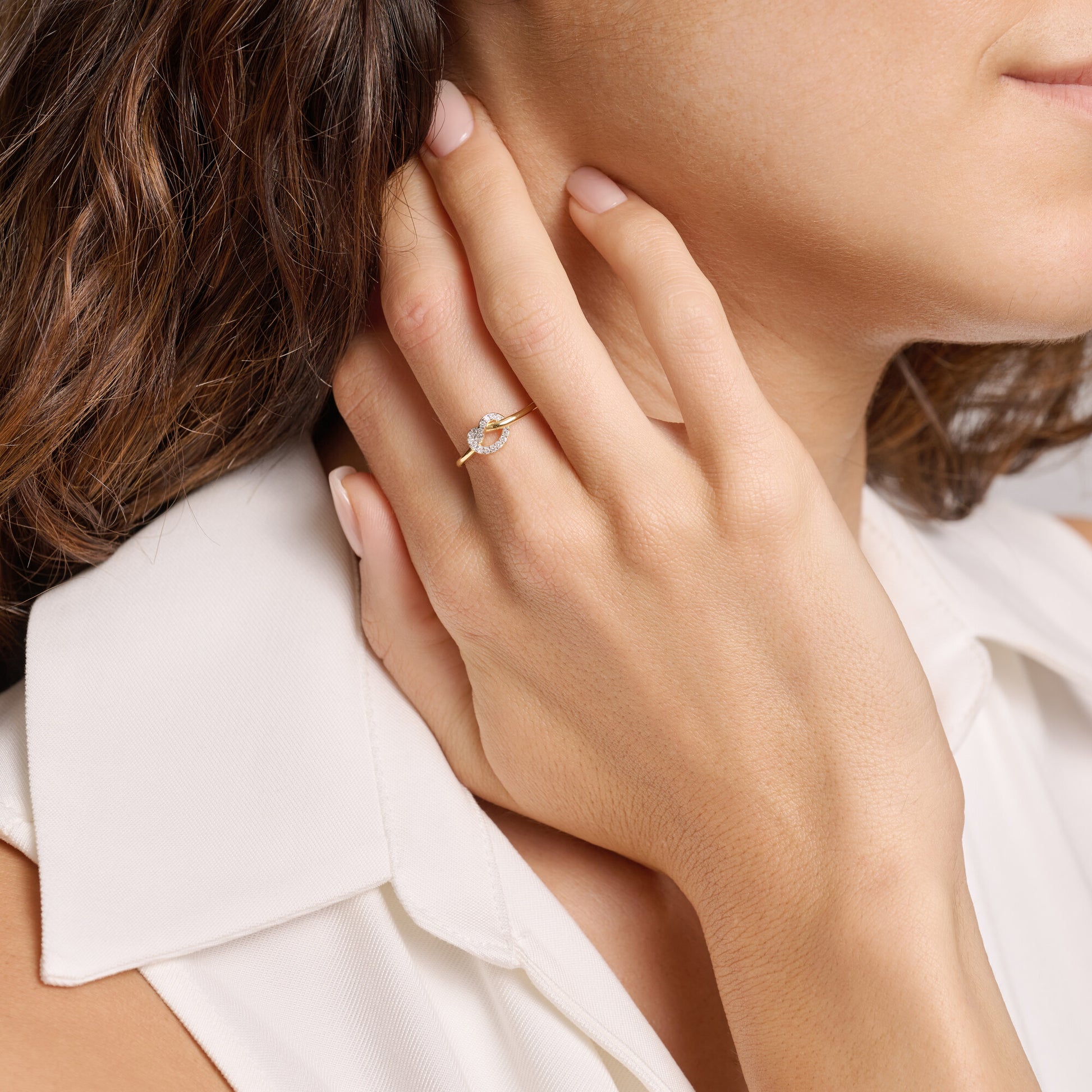 Knot Statement Ring in 14K Yellow Gold-Plated Sterling Silver | M by Monte Luna