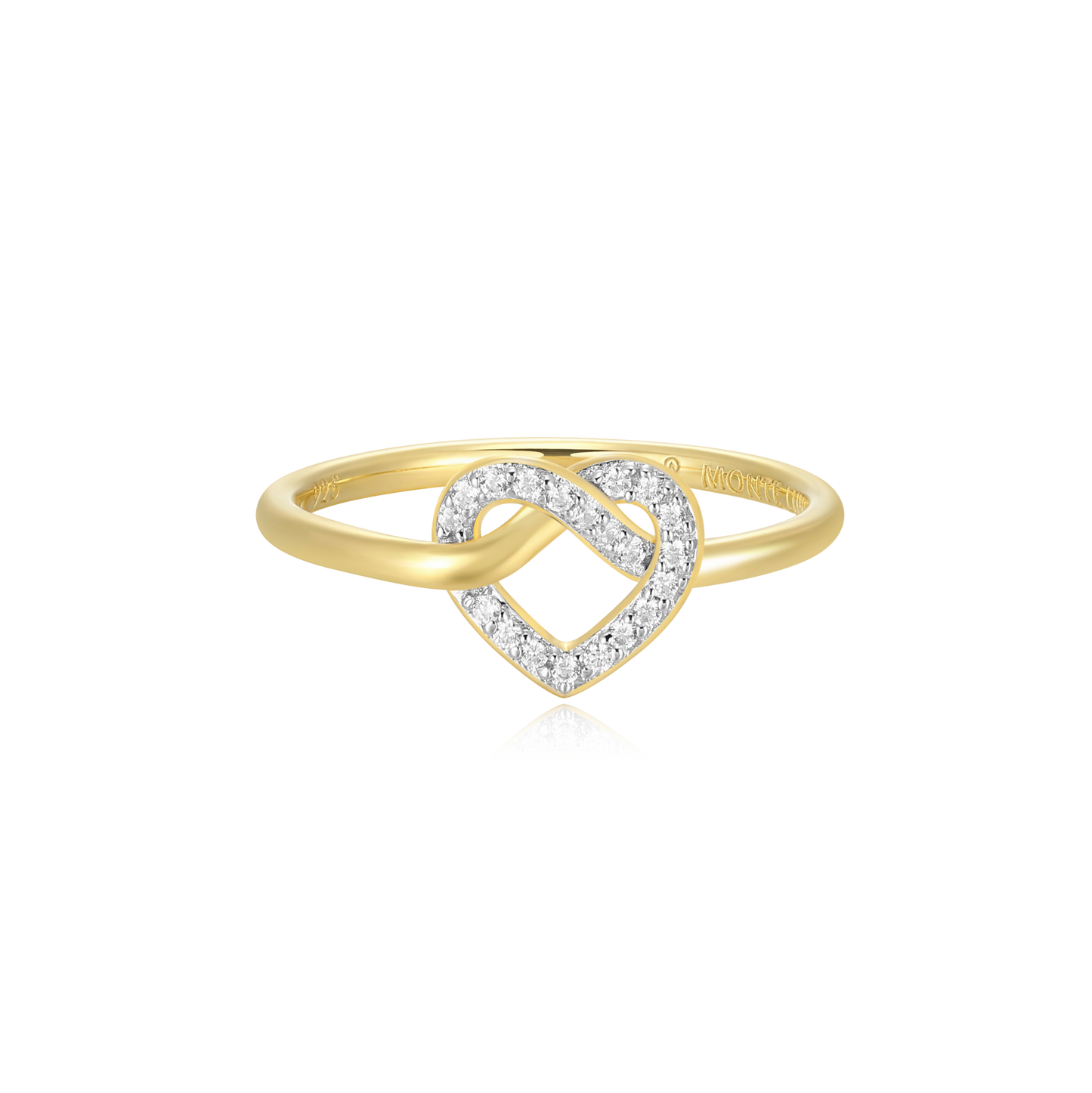 Knotted Heart Statement Ring in 14K Yellow Gold-Plated Sterling Silver | M by Monte Luna