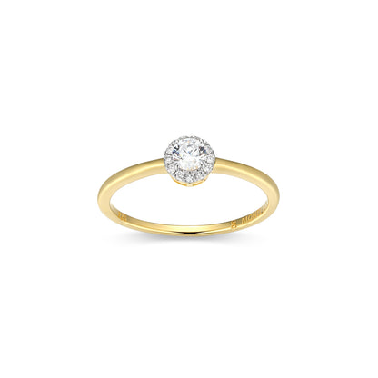 MR0157Y6 - Halo Promise Ring | Monte Luna
