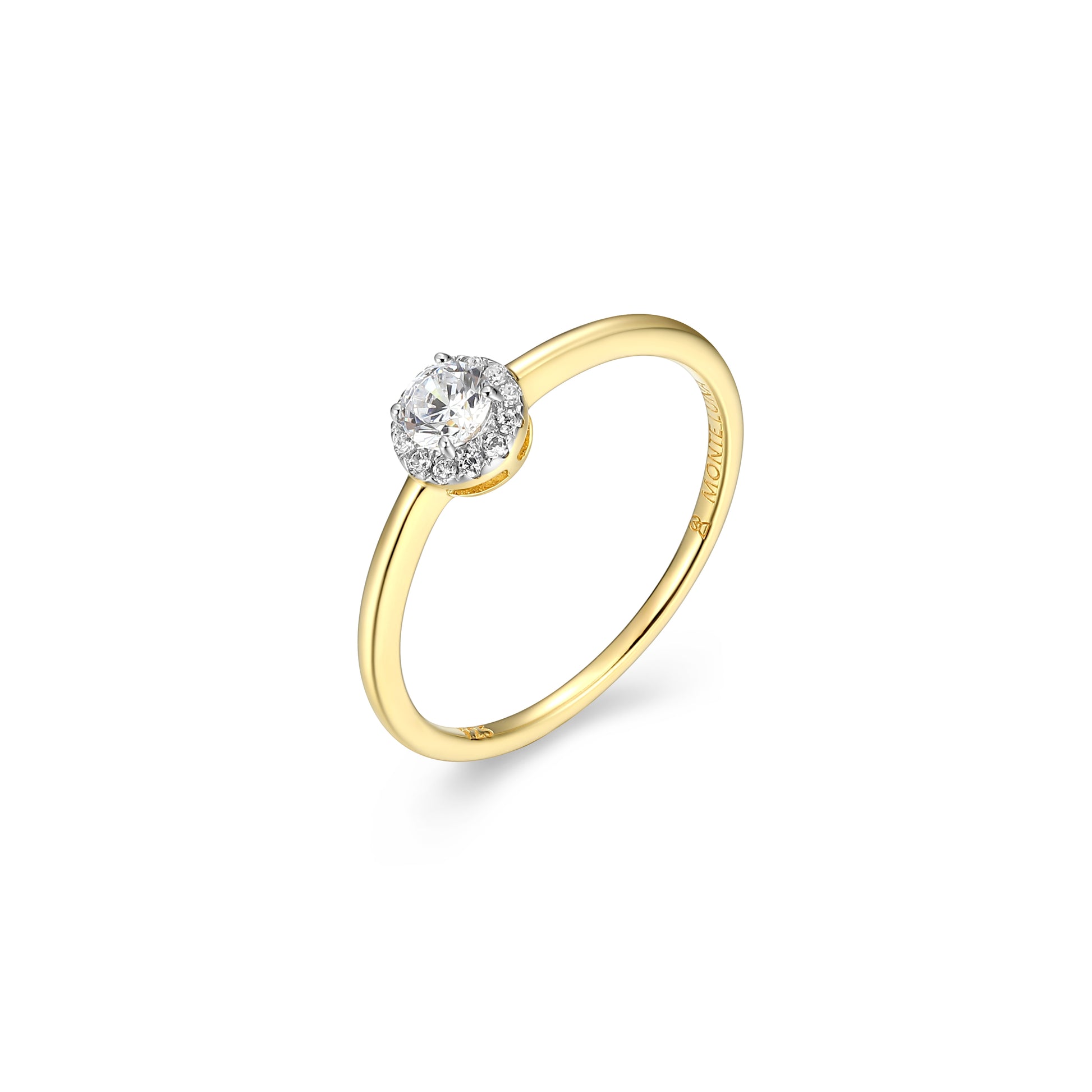 MR0157Y6 - Halo Promise Ring | Monte Luna