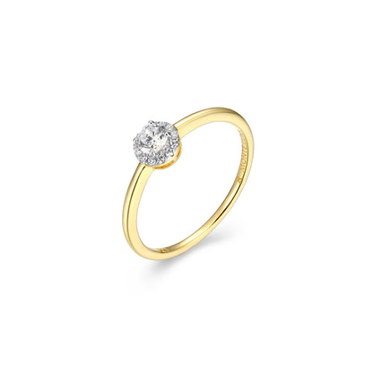MR0157Y6 - Halo Promise Ring | Monte Luna