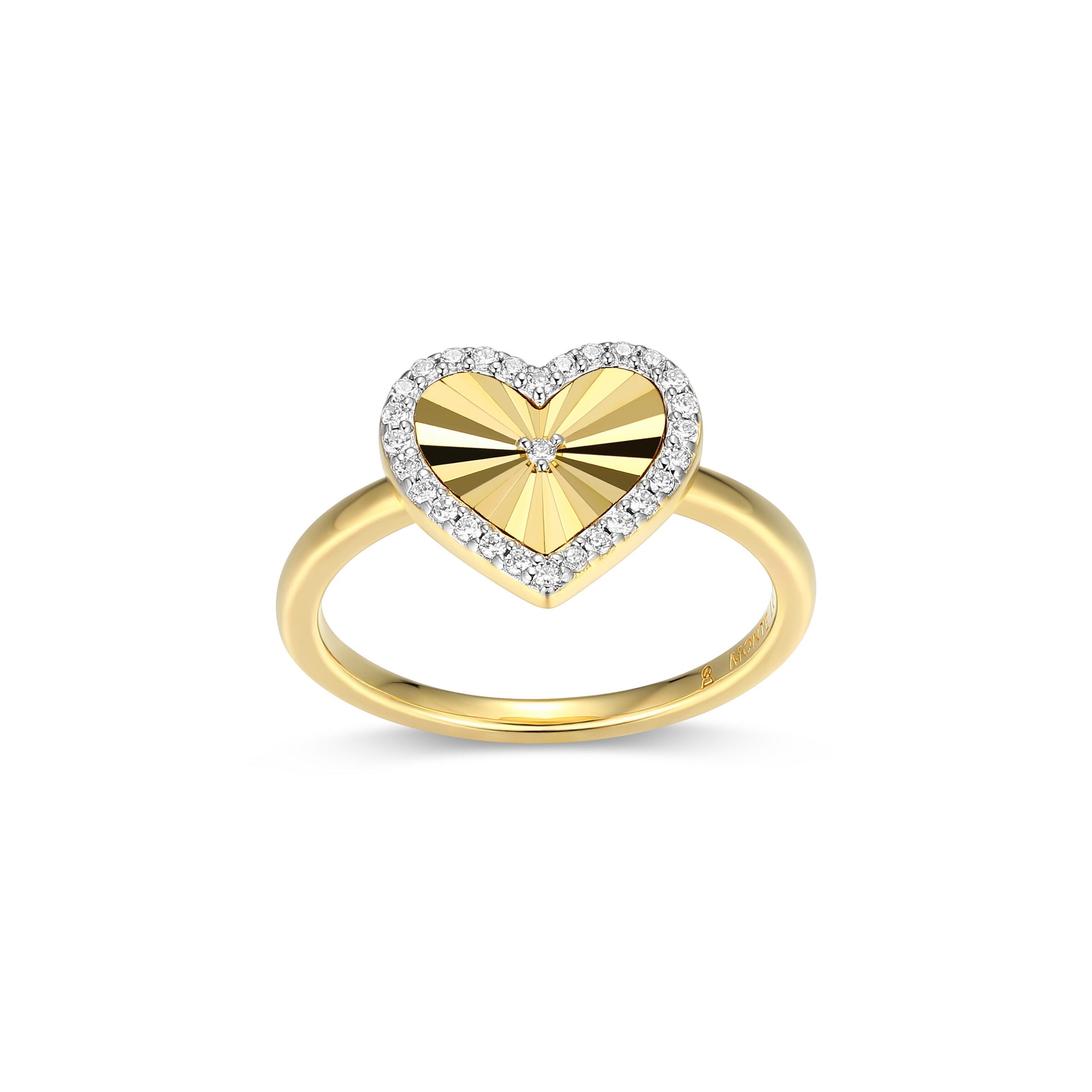 BR0311Y5 - Sunray Heart Ring | m by monte luna