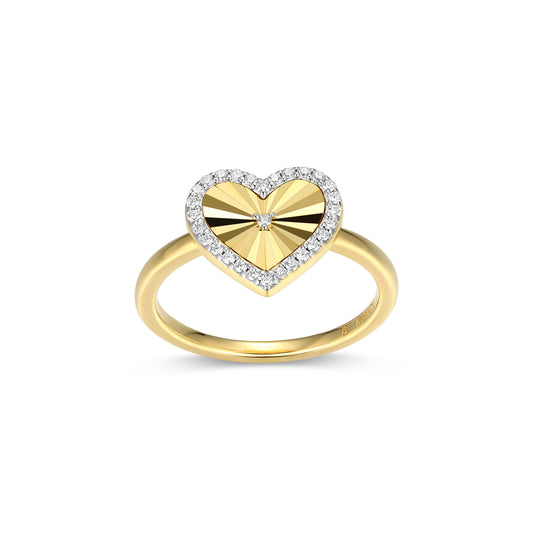 BR0311Y5 - Sunray Heart Ring | m by monte luna