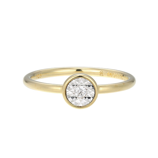 BR0258Y - Bezel-Set Lab-Created Diamond Ring | m by monte luna