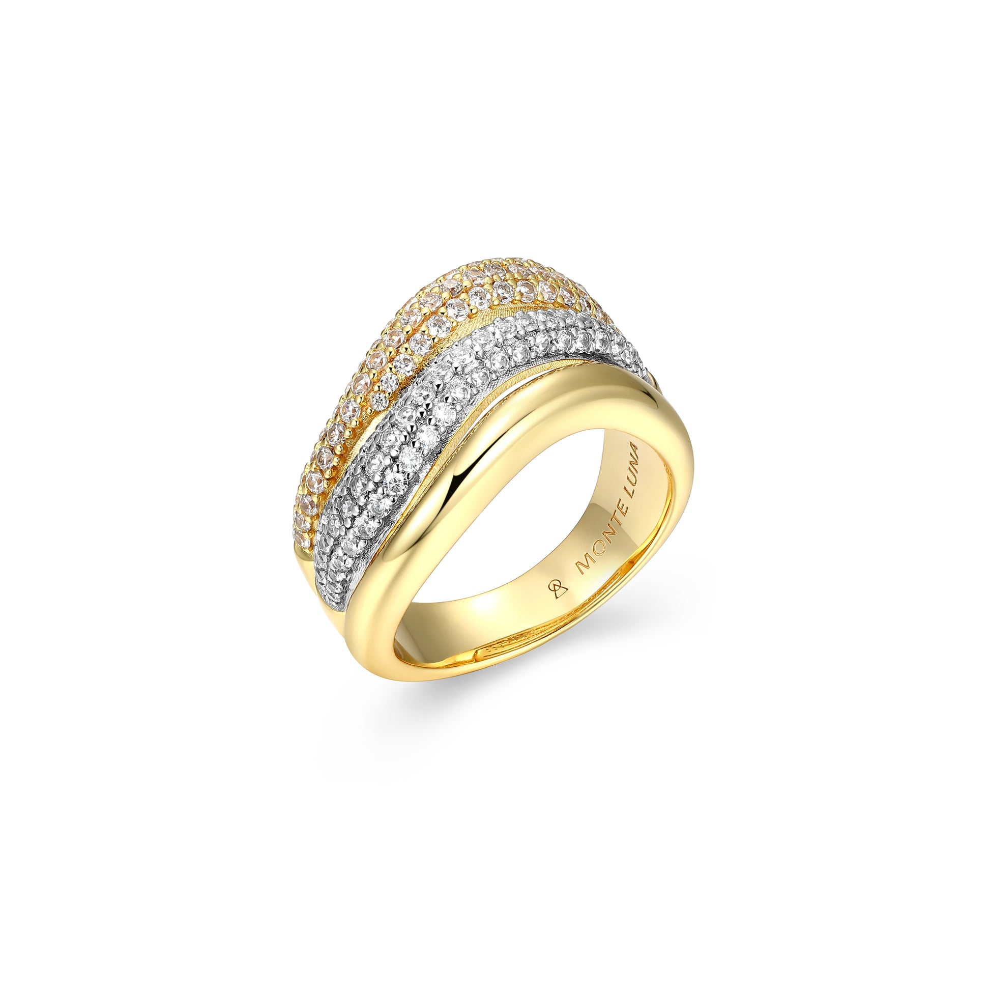 MR01386 - Adorn Sculpted Two-Tone Ring | Monte Luna