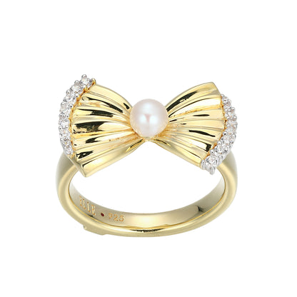 LR0261 - Butterfly Freshwater Pearl Ring | elle