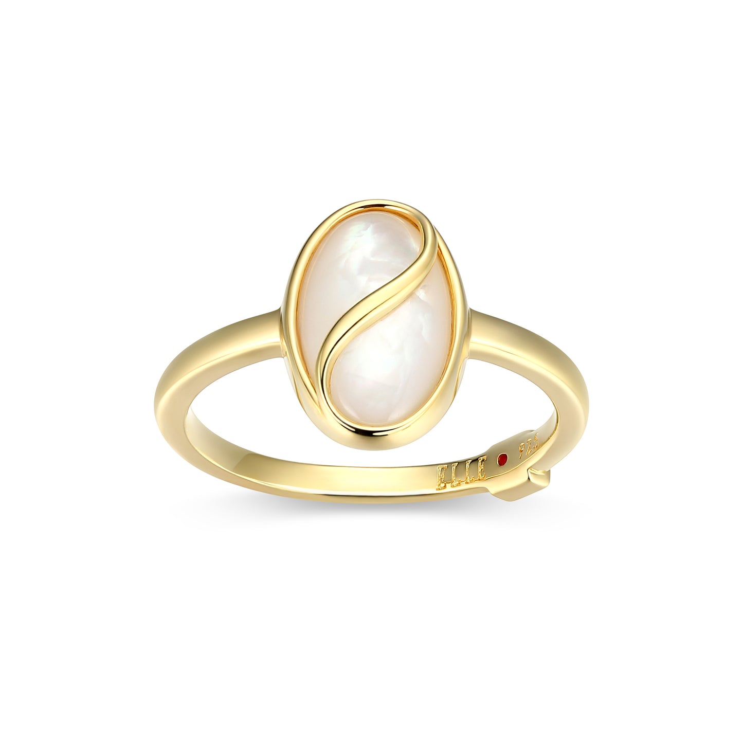 LR03026 - Twist Mother of Pearl Ring | elle