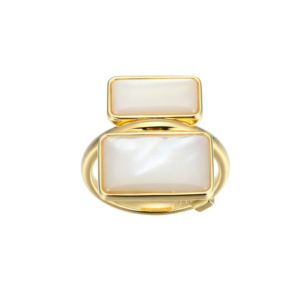 LR0238 - Vera Tiered Mother-of-Pearl Ring | elle