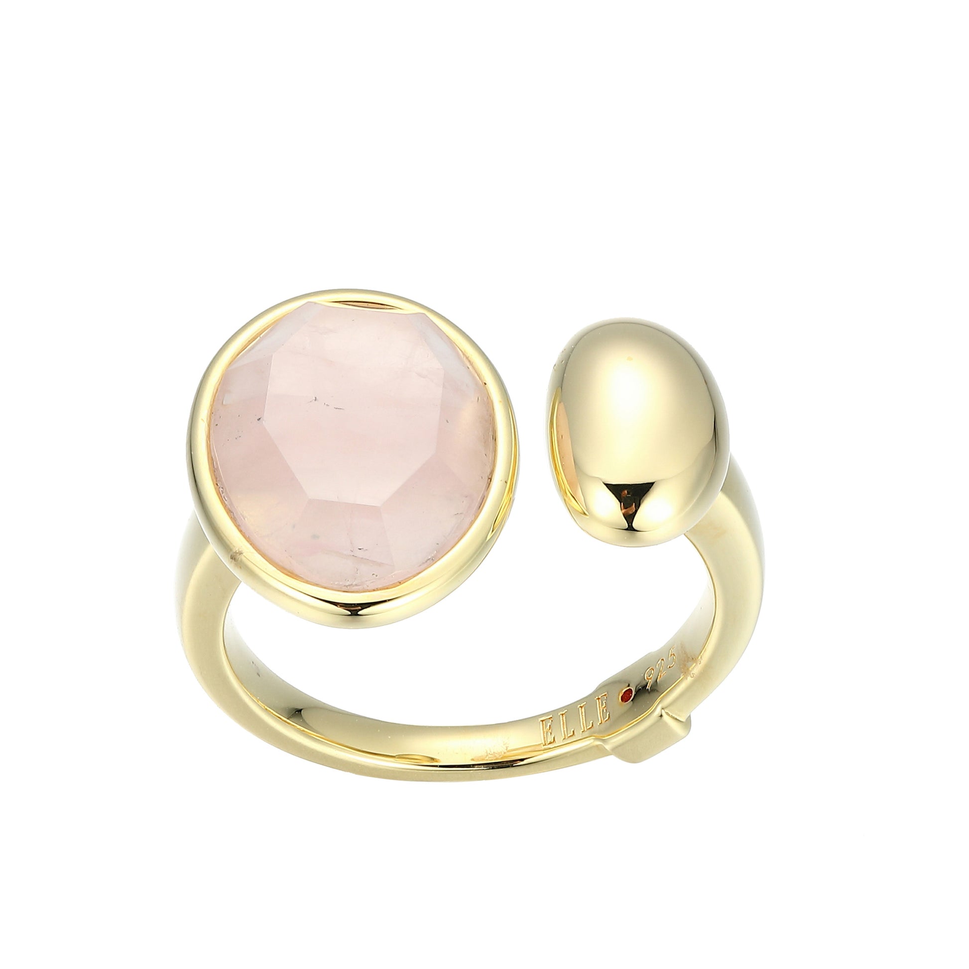 LR0240 - Riviere Rose Quartz Ring | elle