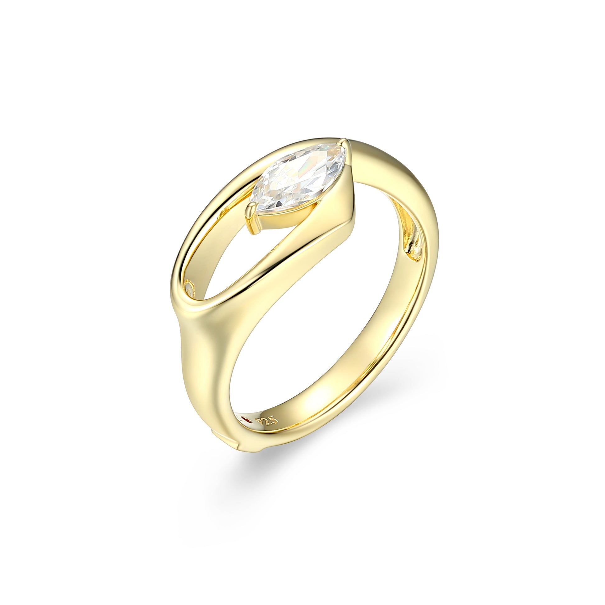 LR02776 - Marquise Ribbon Ring | Paris 1901
