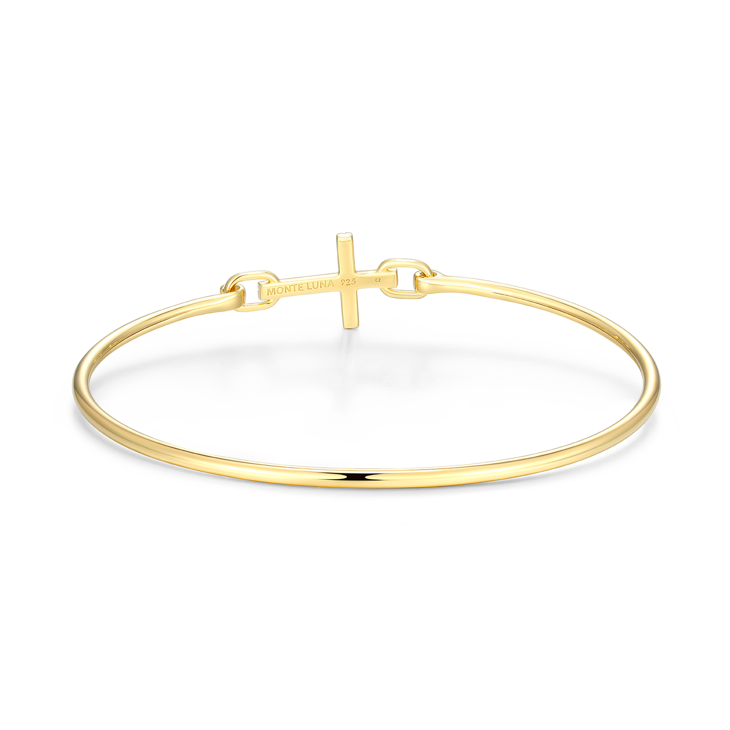 Cross Lab-Created Diamond Flex Bangle in 14K Yellow Gold-Plated Sterling Silver | M by Monte Luna