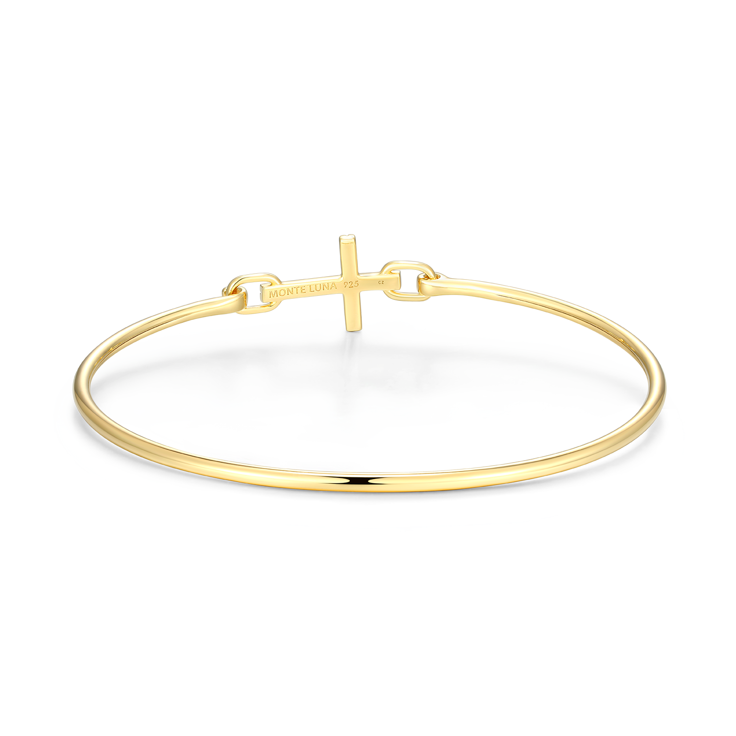 Cross Lab-Created Diamond Flex Bangle in 14K Yellow Gold-Plated Sterling Silver | M by Monte Luna
