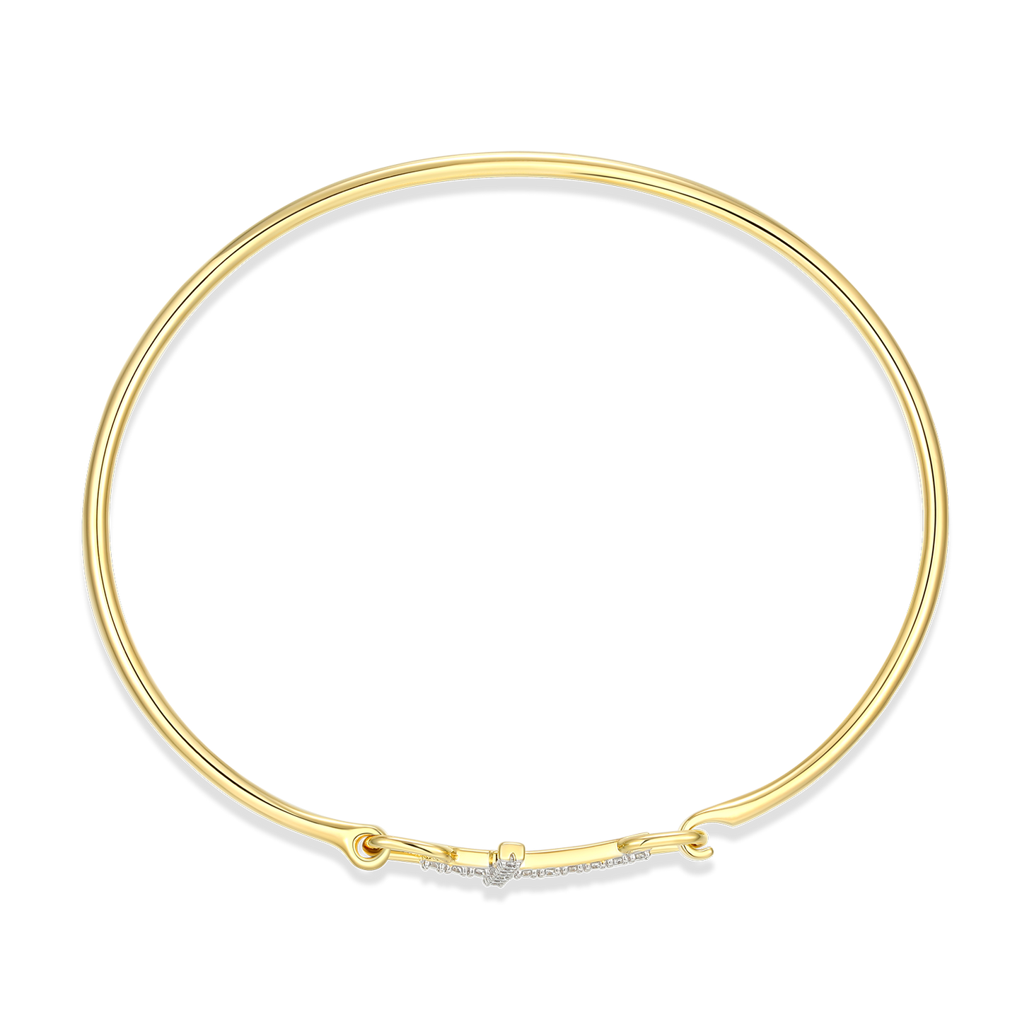 Cross Lab-Created Diamond Flex Bangle in 14K Yellow Gold-Plated Sterling Silver | M by Monte Luna