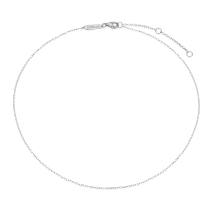 14+2" Cable Chain in Rhodium-Plated Sterling Silver | M by Monte Luna