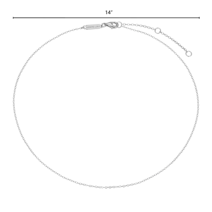 14+2" Cable Chain in Rhodium-Plated Sterling Silver | M by Monte Luna