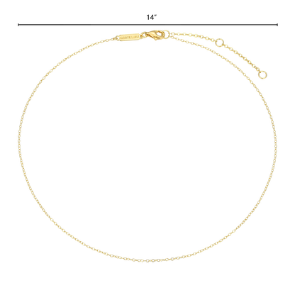 14+2" Cable Chain in 14K Yellow Gold-Plated Sterling Silver | M by Monte Luna