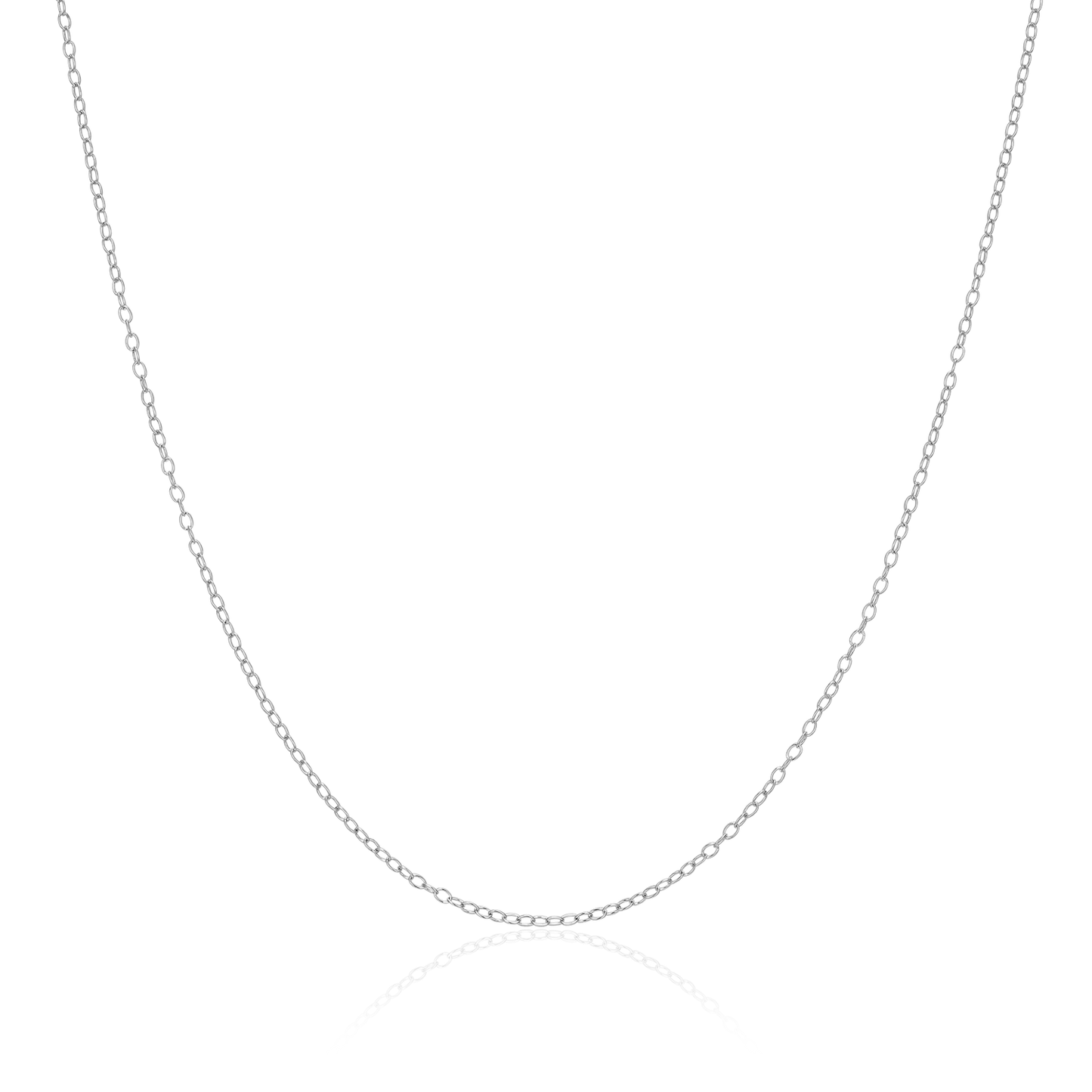 18+2" Cable Chain in Rhodium-Plated Sterling Silver | M by Monte Luna