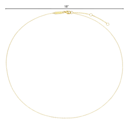 18+2" Cable Chain in 14K Yellow Gold-Plated Sterling Silver | M by Monte Luna