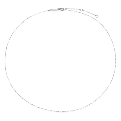 20+2" Cable Chain in Rhodium-Plated Sterling Silver | M by Monte Luna