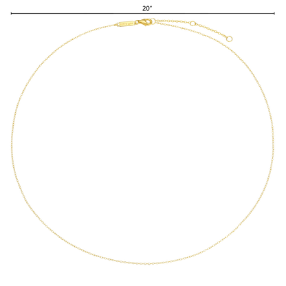 20+2" Cable Chain in 14K Yellow Gold-Plated Sterling Silver | M by Monte Luna