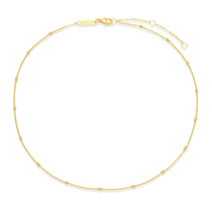 14+2" Beaded Chain in 14K Yellow Gold-Plated Sterling Silver | M by Monte Luna