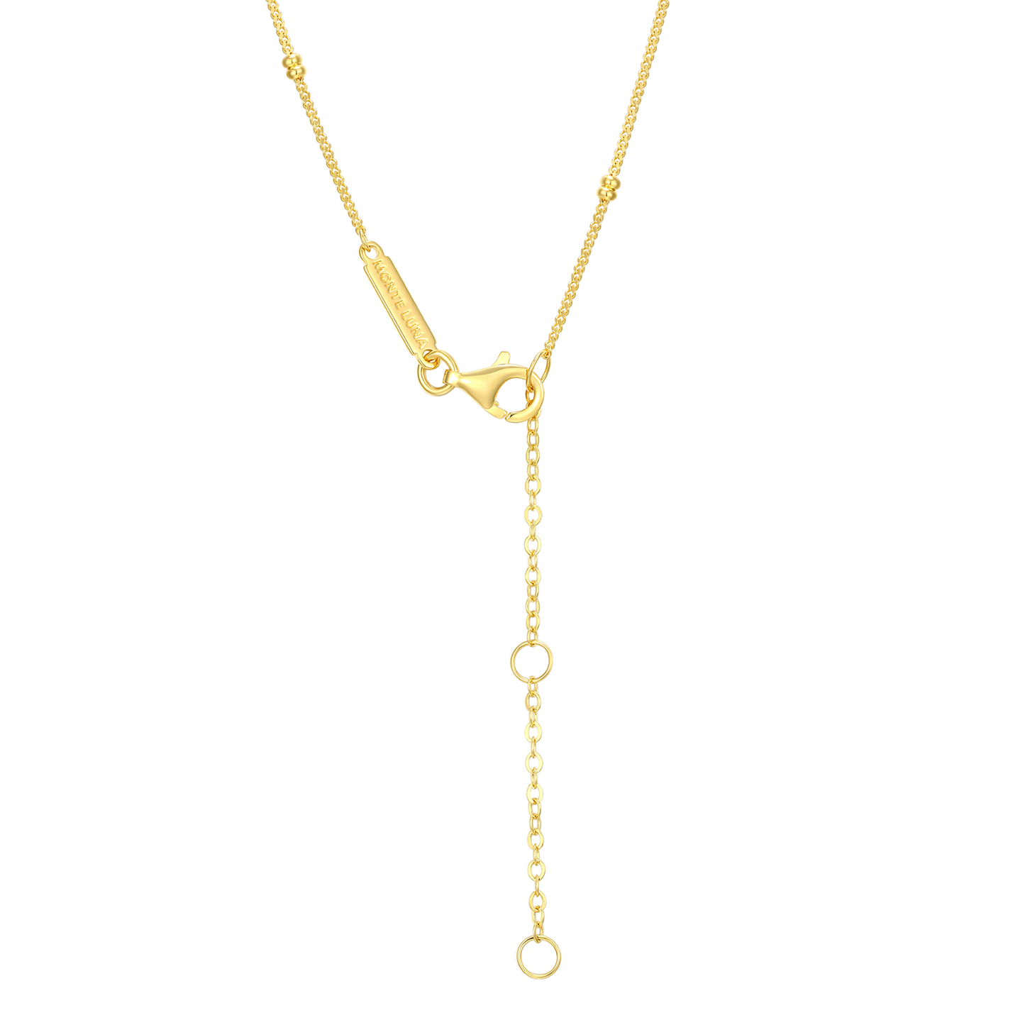14+2" Beaded Chain in 14K Yellow Gold-Plated Sterling Silver | M by Monte Luna