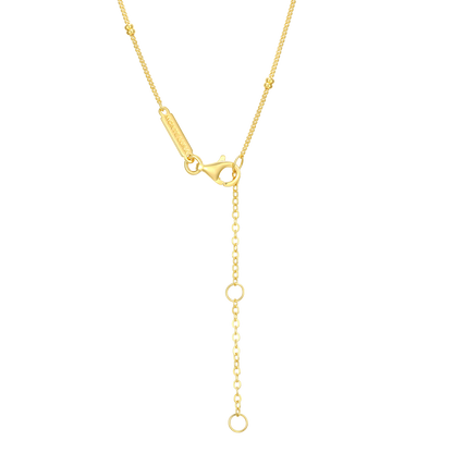14+2" Beaded Chain in 14K Yellow Gold-Plated Sterling Silver | M by Monte Luna