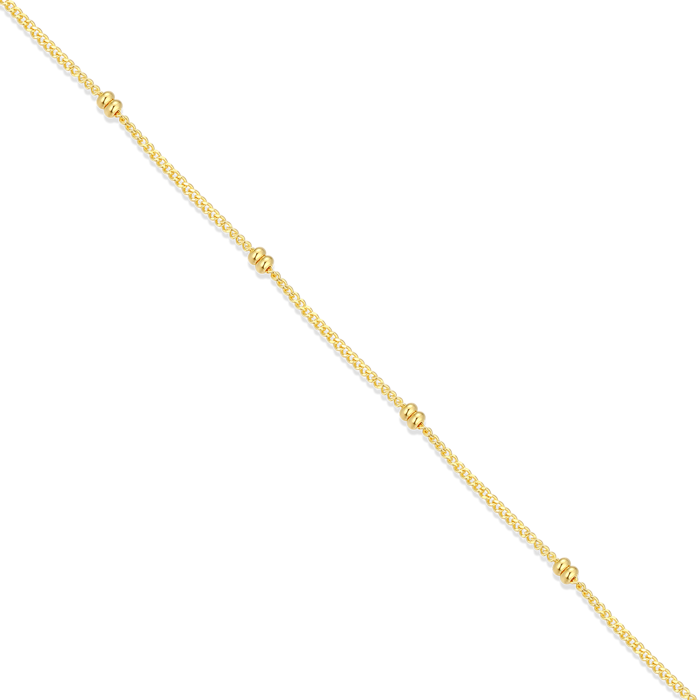 18+2" Beaded Chain in 14K Yellow Gold-Plated Sterling Silver | M by Monte Luna