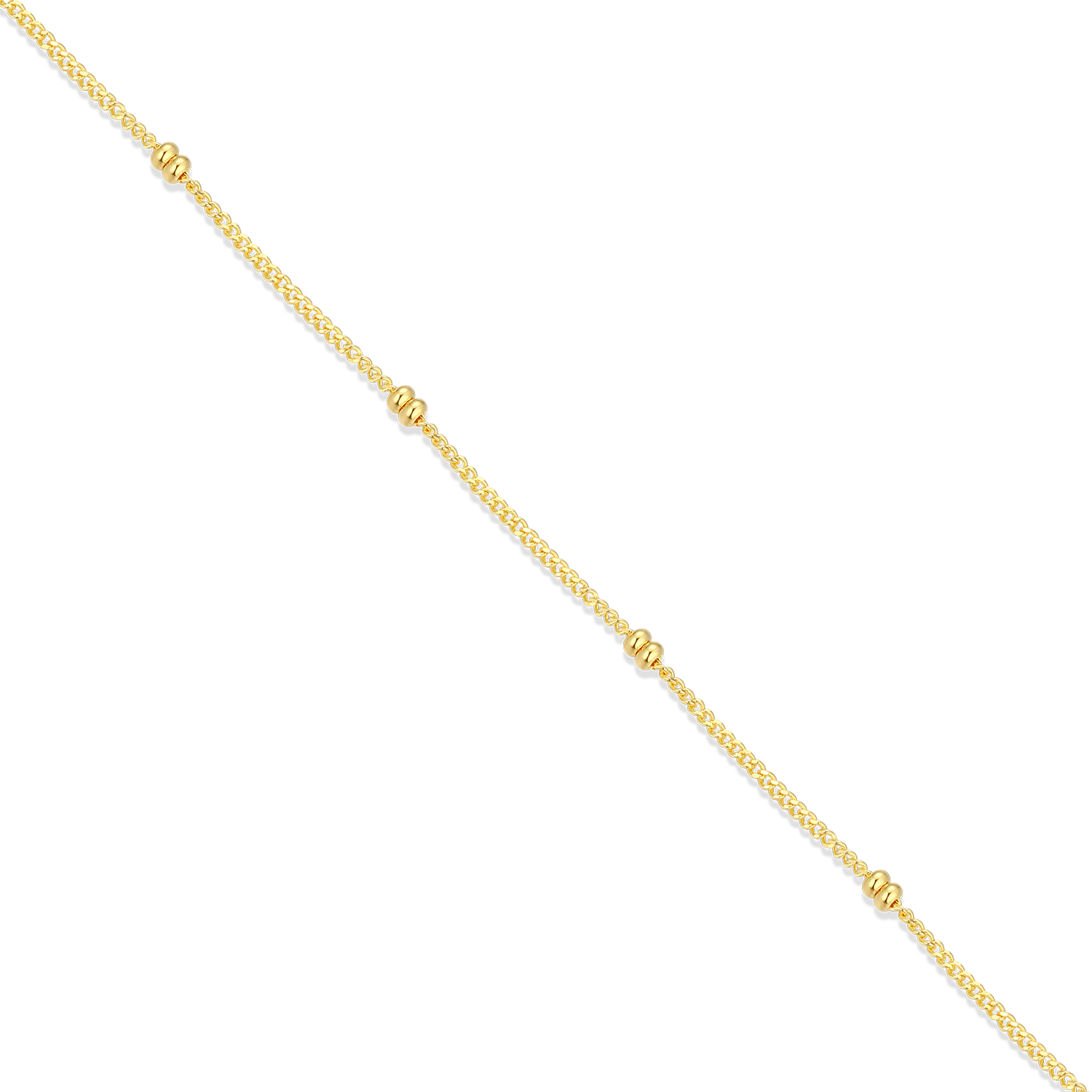 18+2" Beaded Chain in 14K Yellow Gold-Plated Sterling Silver | M by Monte Luna