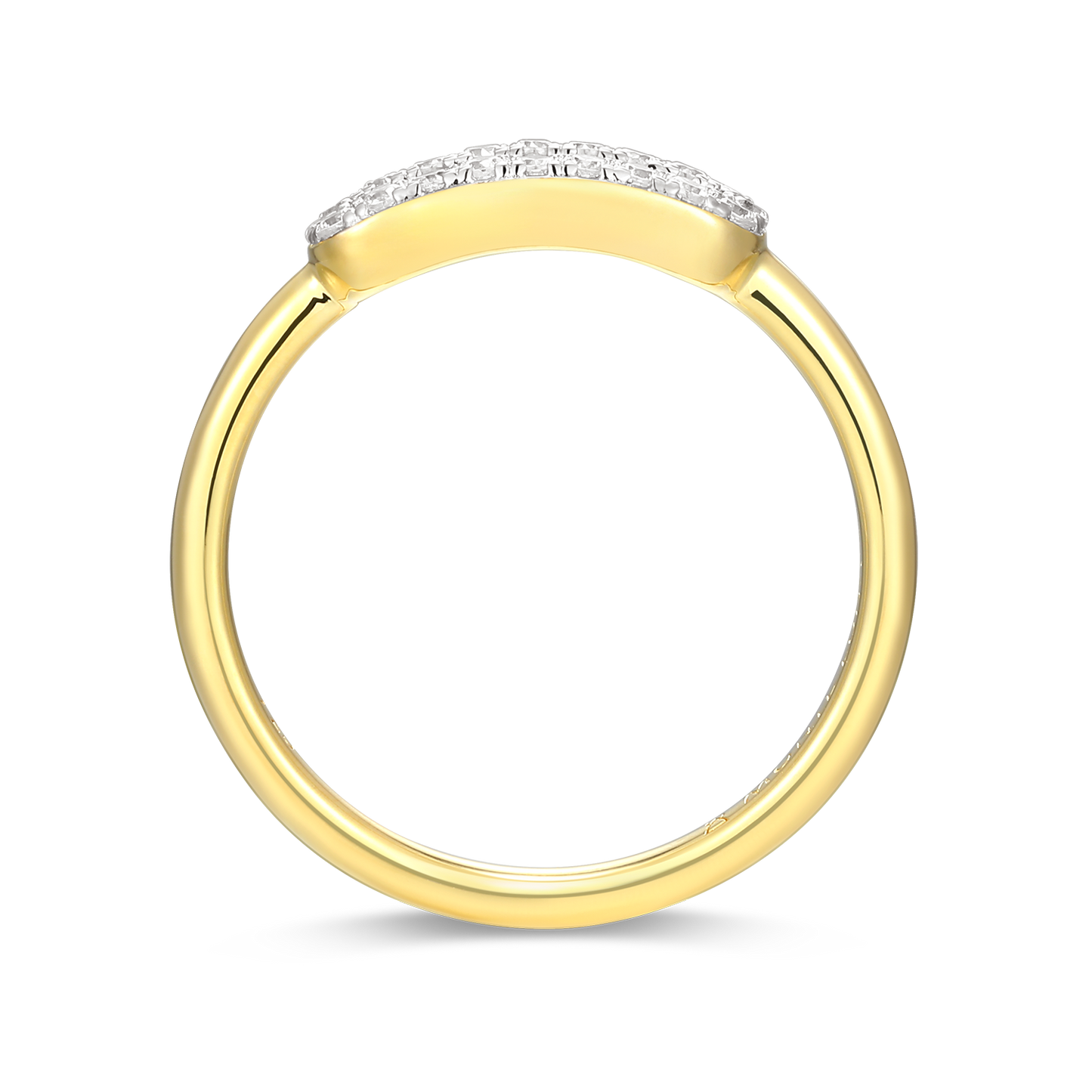 Mini Paperclip Lab-Created Diamond Ring in 14K Yellow Gold-Plated Sterling Silver | M by Monte Luna