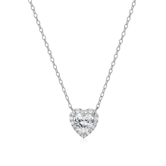 MN0149W - Amoré Halo Necklace | Monte Luna