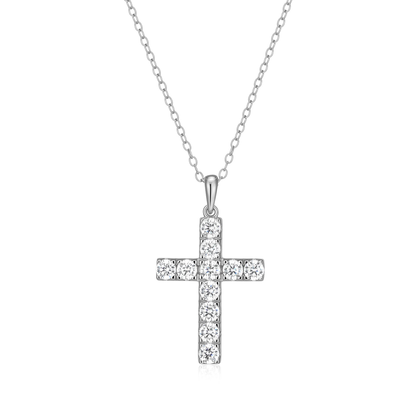 MN0150W - Faith Cross Pendant Necklace | Monte Luna