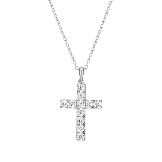 MN0150W - Faith Cross Pendant Necklace | Monte Luna