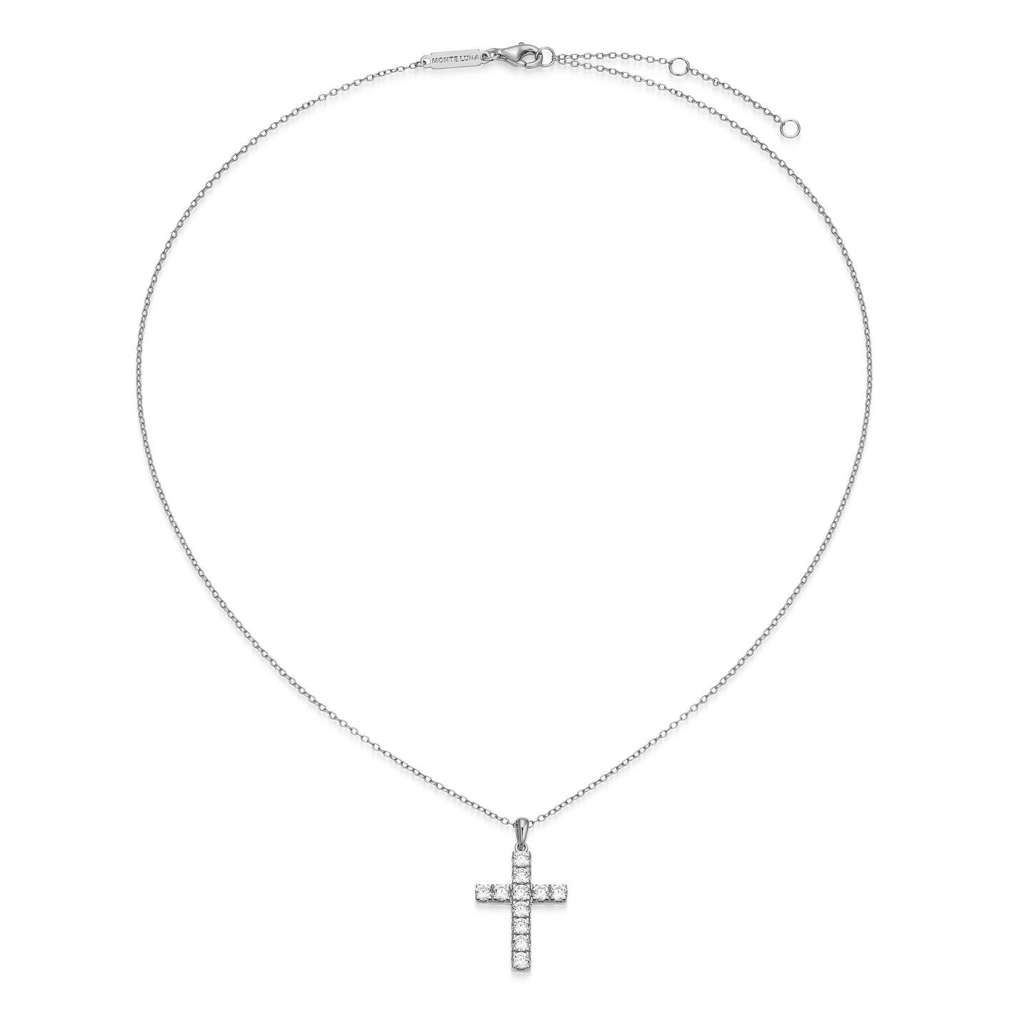 MN0150W - Faith Cross Pendant Necklace | Monte Luna