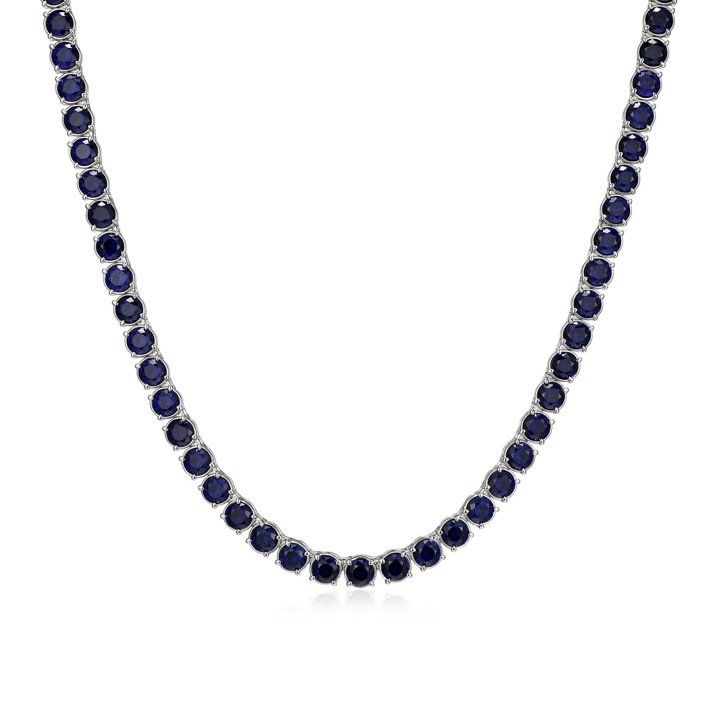 UN0122 - Basic Lab-Created Sapphire Tennis Necklace | Paris 1901