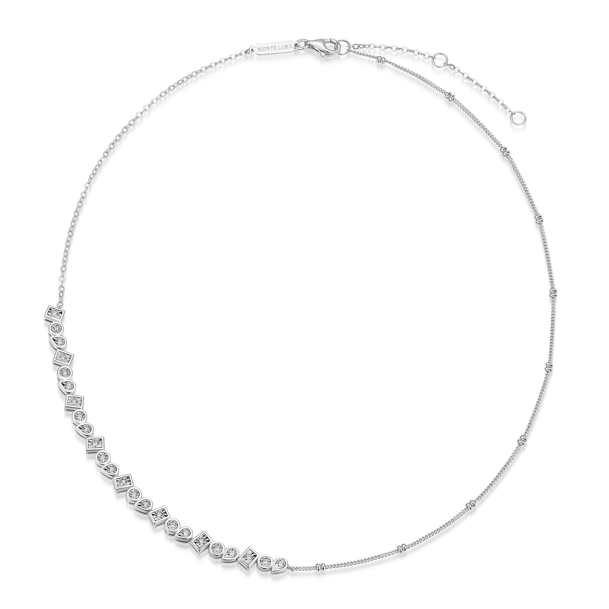 BN0257W - Lab-Grown Diamond Abacus Bead Necklace | m by monte luna