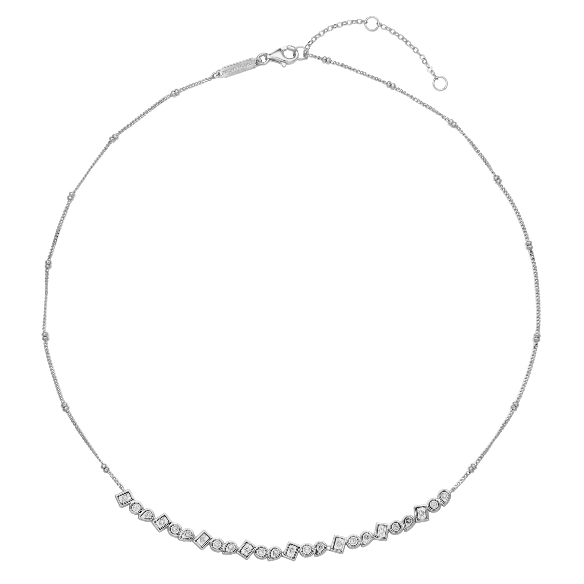 BN0257W - Lab-Grown Diamond Abacus Bead Necklace | m by monte luna