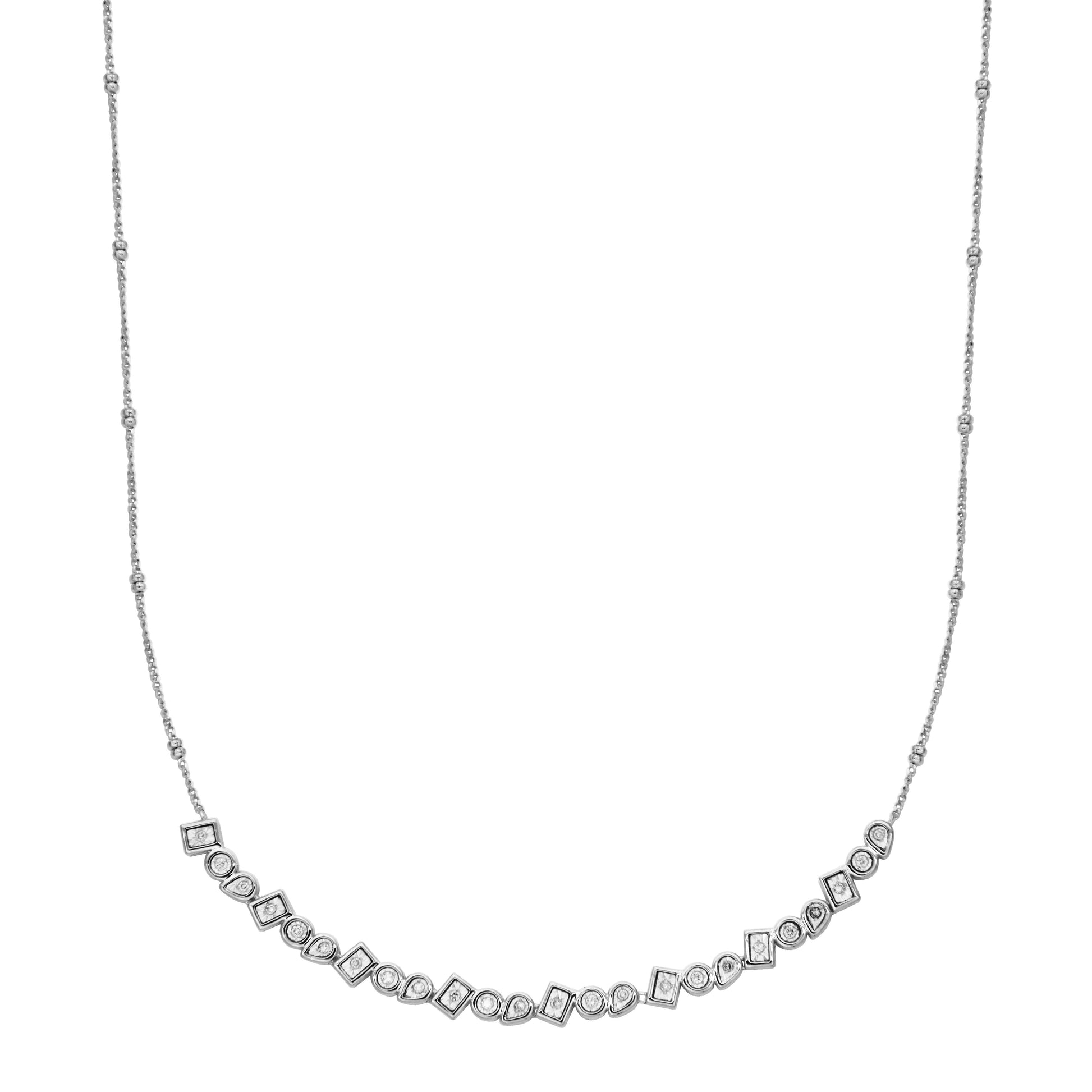 BN0257W - Lab-Grown Diamond Abacus Bead Necklace | m by monte luna
