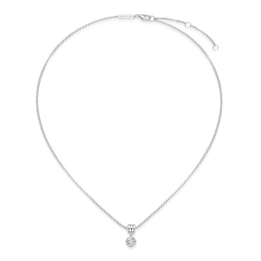 BN0272W - Barrel Charm Lab-Created Diamond Bolo Necklace | m by monte luna