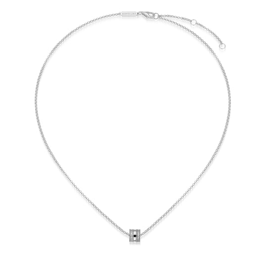 BN0273W - Rondelle Charm Lab-Created Necklace | m by monte luna