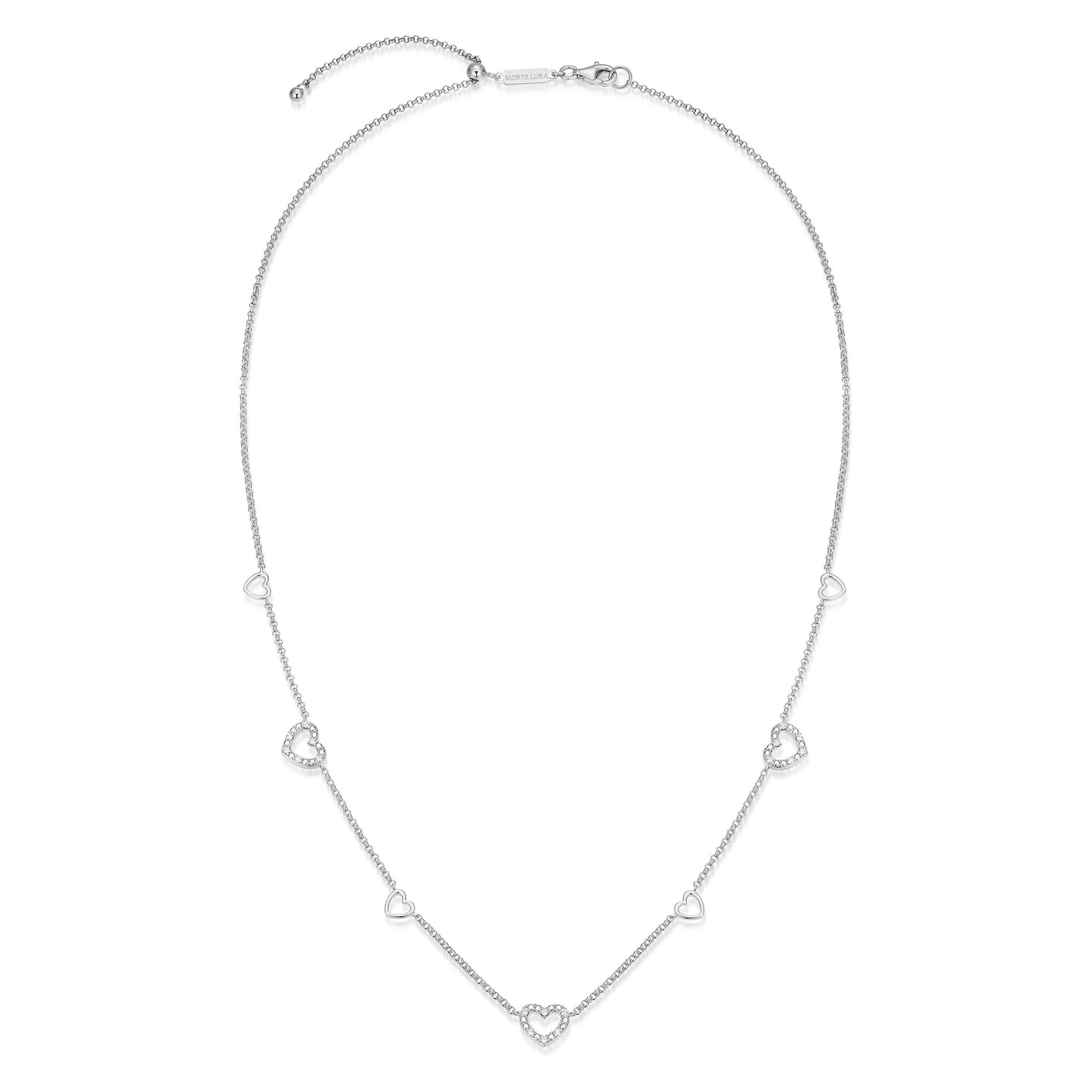 BN0274W - AmorÃ© Station Lab-Created Diamond Bolo Necklace | m by monte luna
