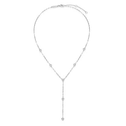 BN0303W - Station Lariat Lumachina Chain Necklace | m by monte luna