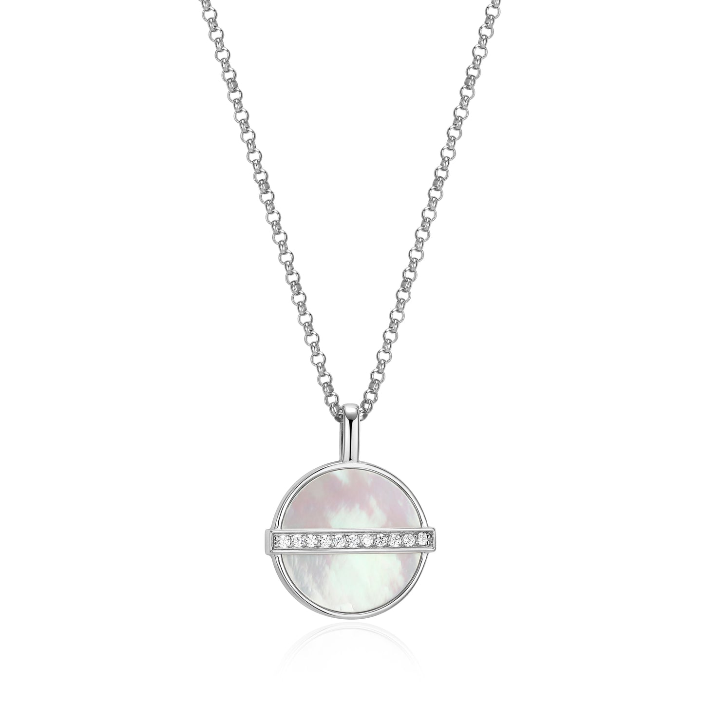 LN0299 - Lucency Mother of Pearl Pendant Necklace | elle