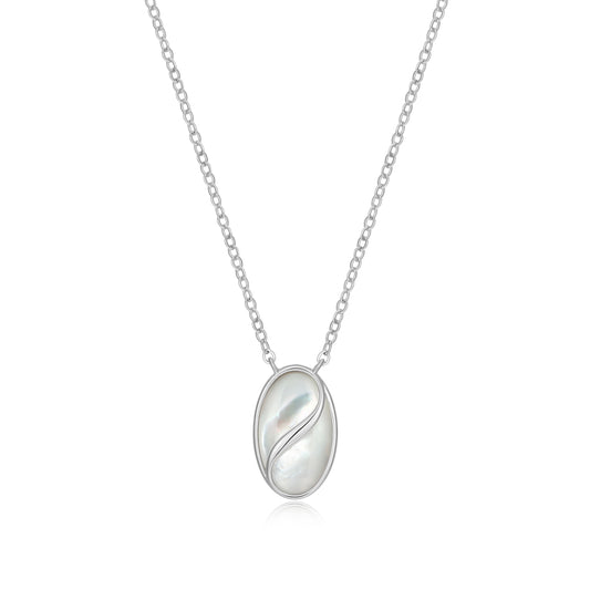 LN0301 - Twist Mother of Pearl Pendant Necklace | Paris 1901