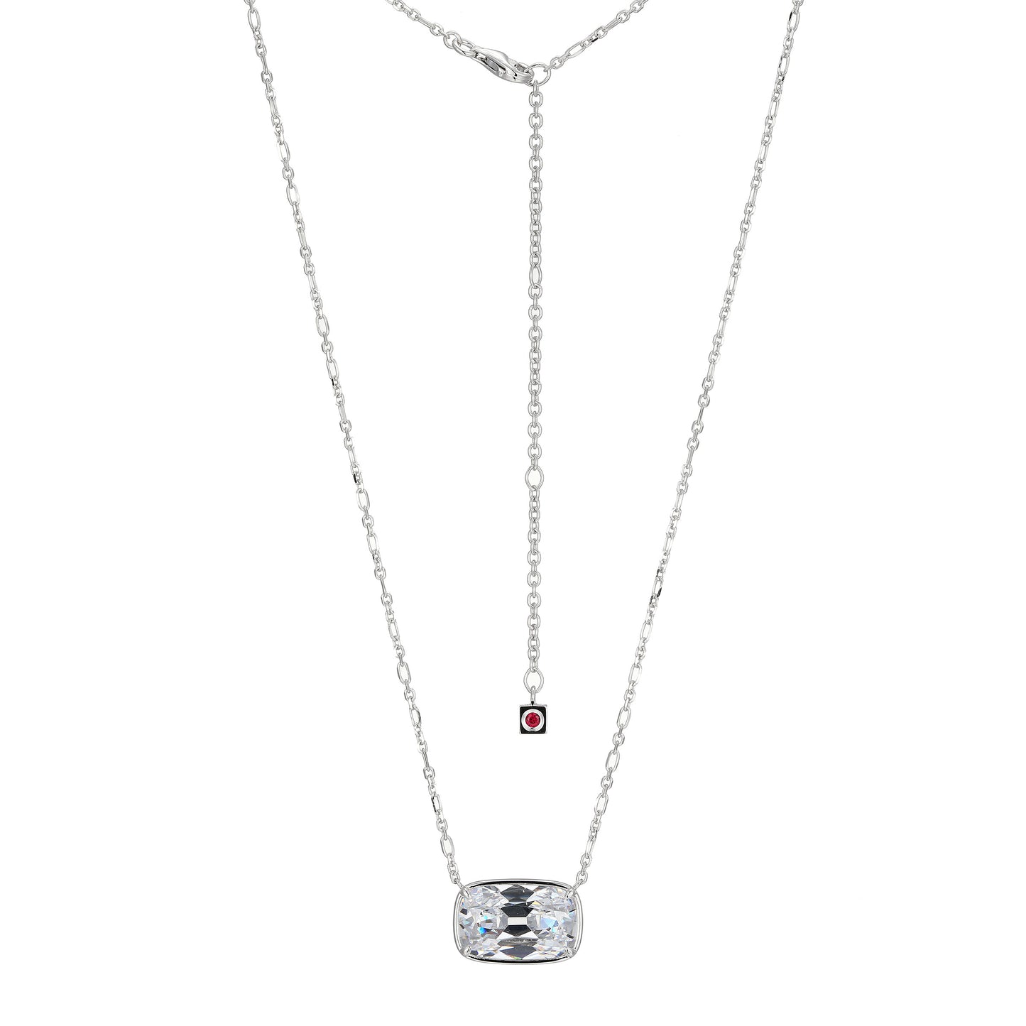 LN0269 - Serenelle Old-Mine-Cut Emerald Cushion Necklace | elle