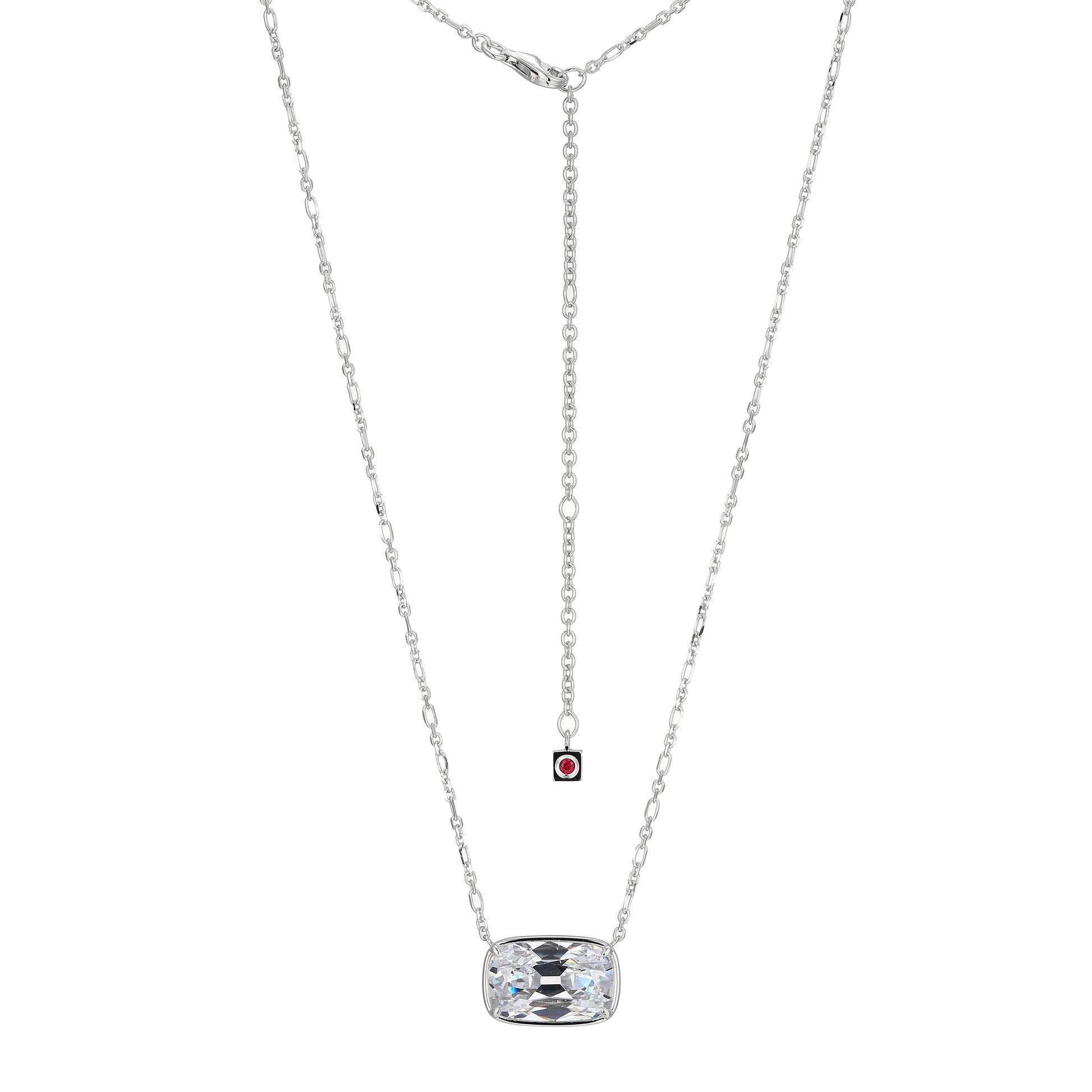 LN0269 - Serenelle Old-Mine-Cut Emerald Cushion Necklace | elle