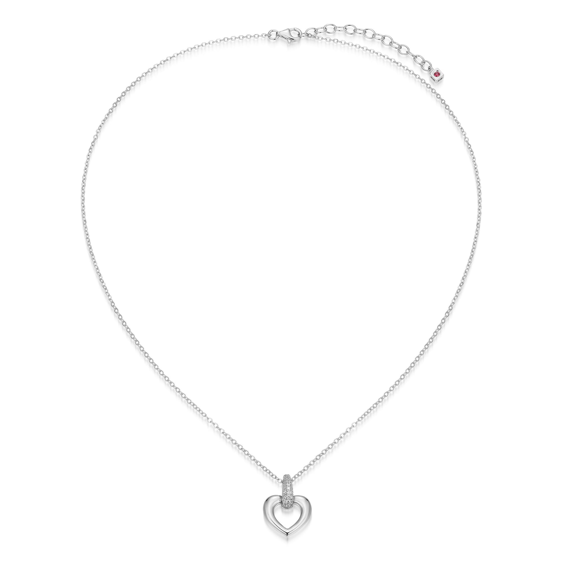 LN0286 - Amour Intertwined Heart Necklace | elle