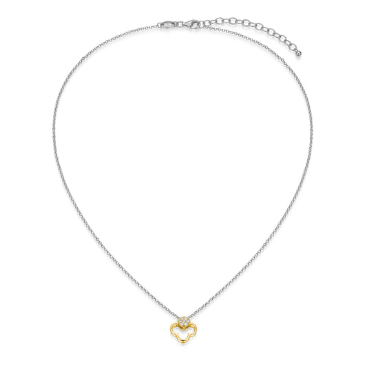 CN0200 - Two-Tone Clover Pendant Necklace | charles garnier