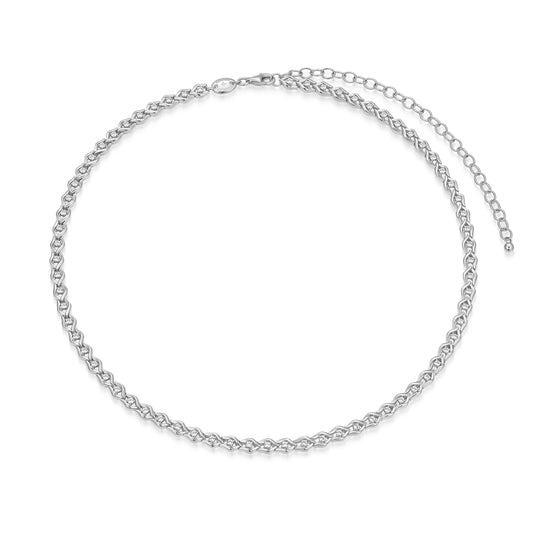 CN0191 - Intertwined Created White Sapphire Line Necklace | charles garnier
