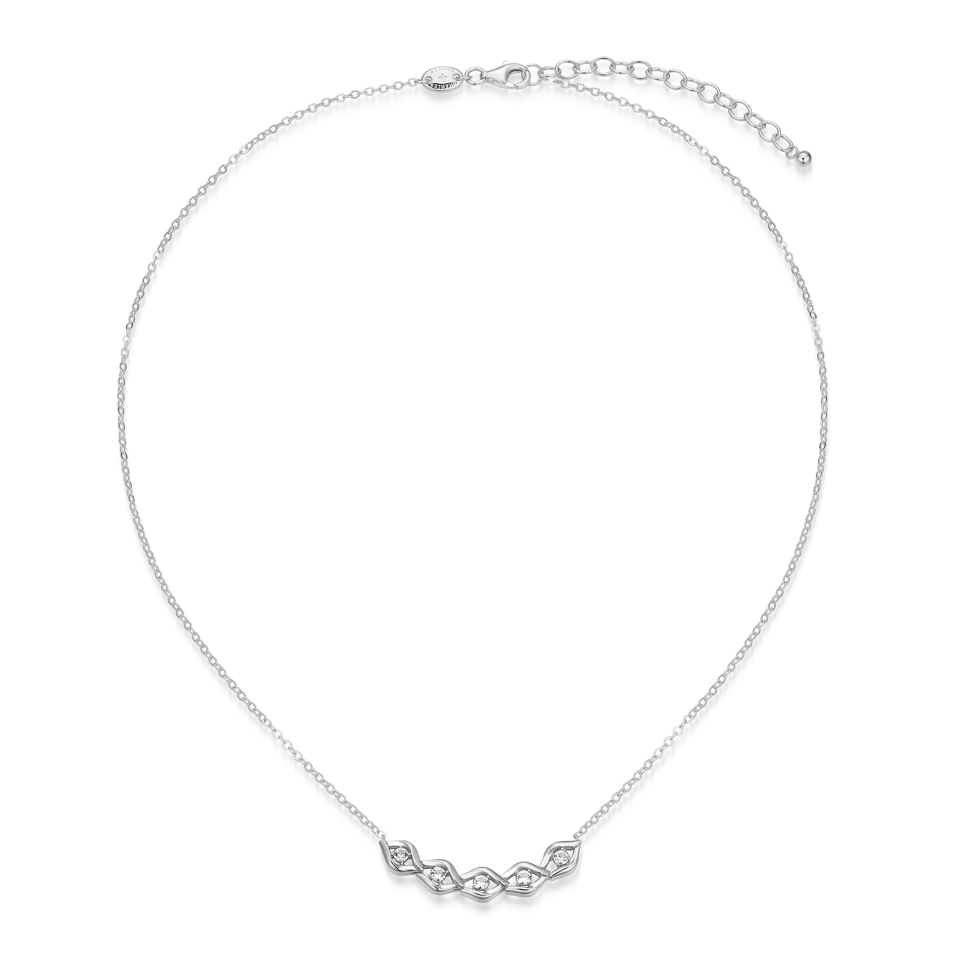 CN0189 - Intertwined Created White Sapphire Necklace | charles garnier